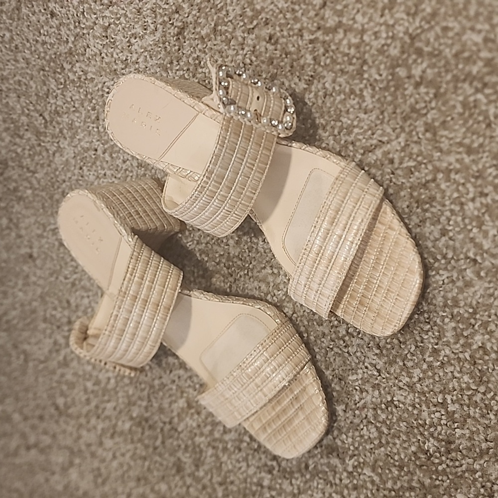 Alex Marie Raffia Mule Sandal